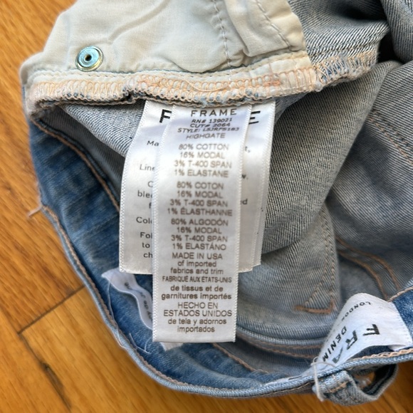 Frame Denim Jeans Le Skinny de Jeanne with front split - Picture 8 of 8